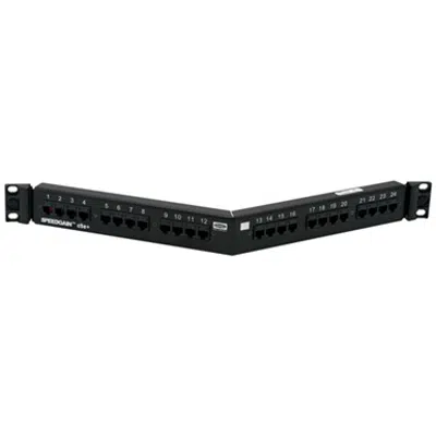 bilde for Angled Patch Panel, SPEEDGAIN® Category 5e, Black