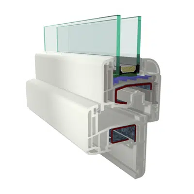 Imagem para Single-leaf window on glass spandrel GEALAN S8000}