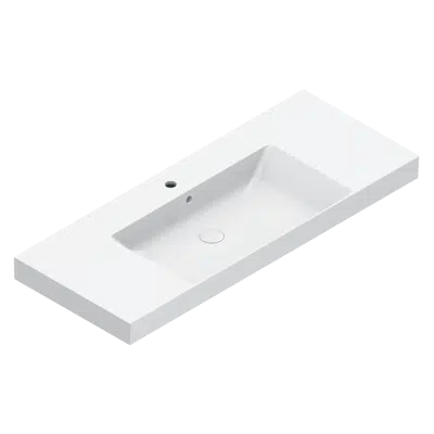 Image for Zero 125 Single-Sink Basin with lateral Shelfs