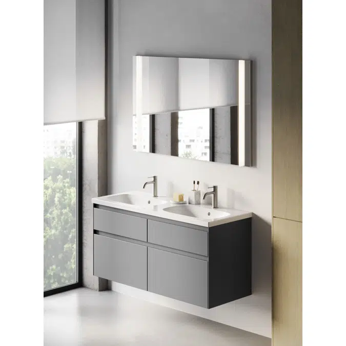 ALVEA lavabo 120x46 2 sinks 