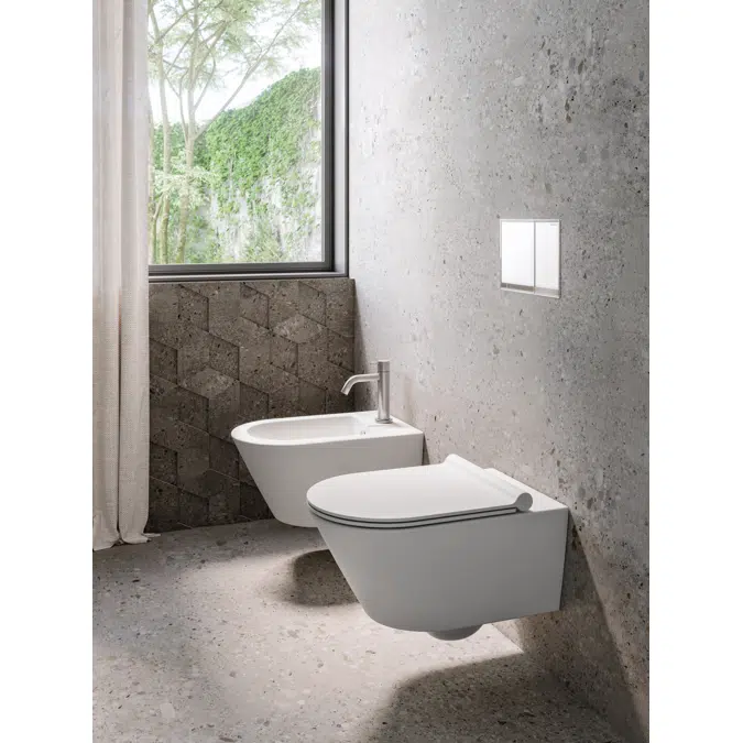 Zero 55X35 NewFlush Wall-Hung WC