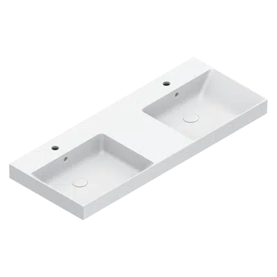 Zero 125x50  Double-Sink Basin için görüntü