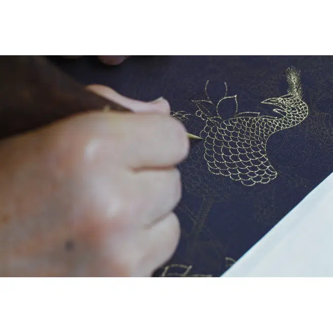BIM objects - Free download! Fabric with Hemp leaf design