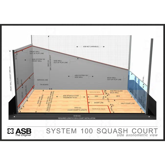 ASB SquashCourt S100 SINGLE