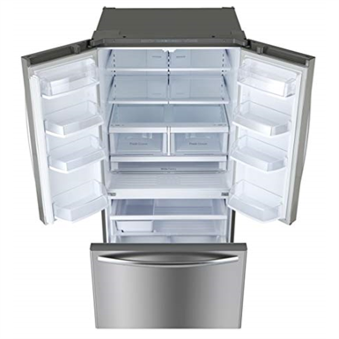 BIM objects Free download! Daewoo RFS26ABT French Door Bottom Mount