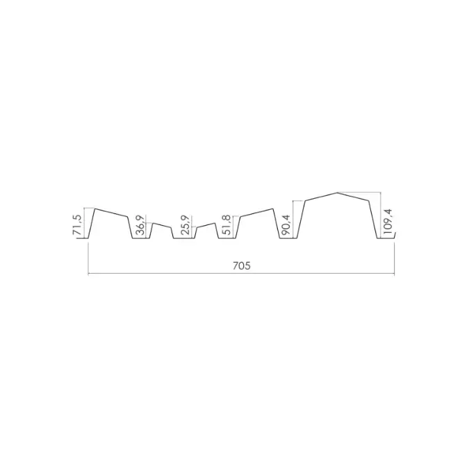 Profil de bardage architectural DOMEO FOGO