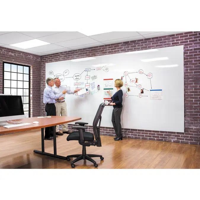 BIM objects - Free download! Magnetic Dry-Erase Whiteboard Wall
