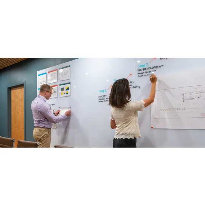 VisuGlass® WhiteWalls® Magnetic Glass Whiteboard Walls