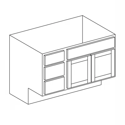 Image for Universal Design - Vanity Combo Cabinet - Double Door, 3 Drawer - 21" Deep