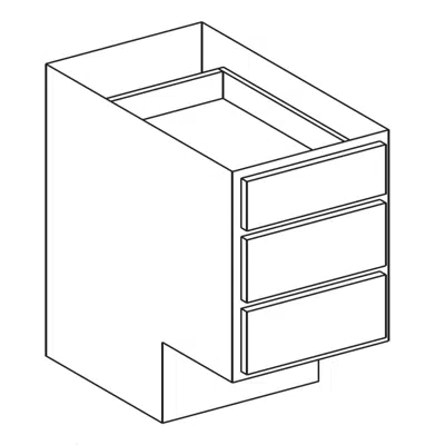 afbeelding voor Universal Design - Base Cabinet - Three Drawer - 24" Deep