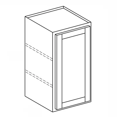 afbeelding voor Wall Cabinet - Single Door with Shelves