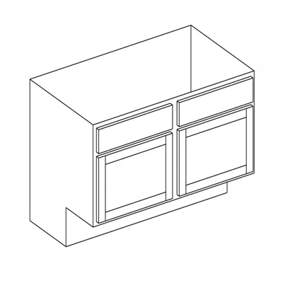 Image for Universal Design - Sink Base Cabinet - Double Door, Double False Drawer - 24" Deep