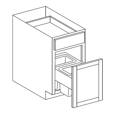 Base Cabinet - Wastebasket - 24" Deep 이미지