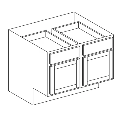 Obrázek pro Base Cabinet - ADA - Double Door, Two Drawer - 24" Deep