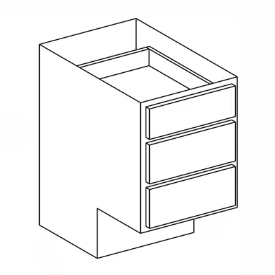 画像 Base Cabinet - ADA - Three Drawer - 24" Deep