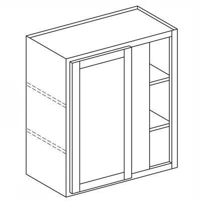 Wall Cabinet - Corner - Single Door - 12" Deep 이미지