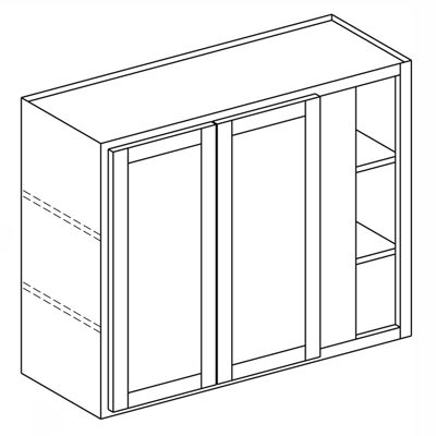 Image for Wall Cabinet - Corner - Double Door - 12" Deep