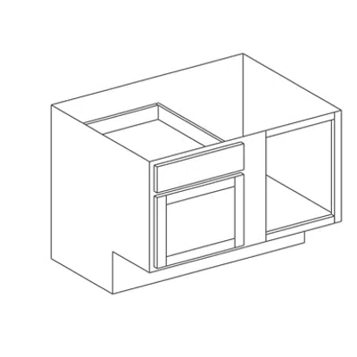 Base Cabinet - ADA - Corner - 24" Deep 이미지