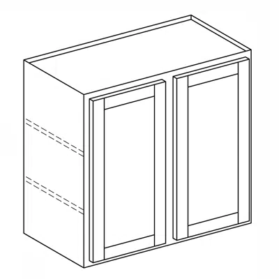Wall Cabinet - Double Door with Shelves图像