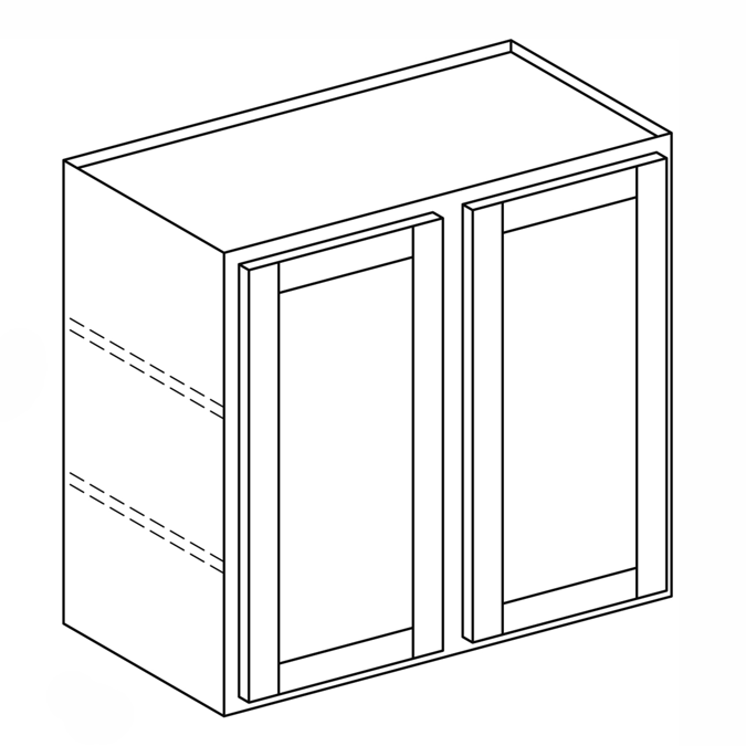 Wall Cabinet - Double Door with Shelves