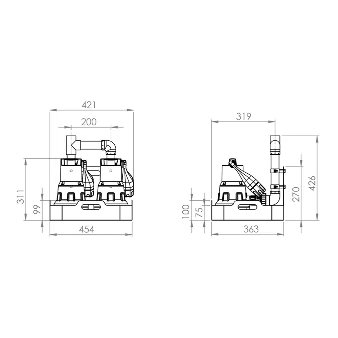 Rainkit Sanisub 800 - Kit 2 pumps