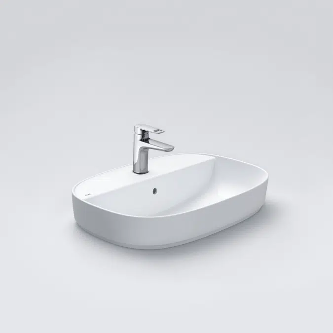 BIM objects - Free download! INAX S600 vessel basin w/ deck, 3 hole 8 ...
