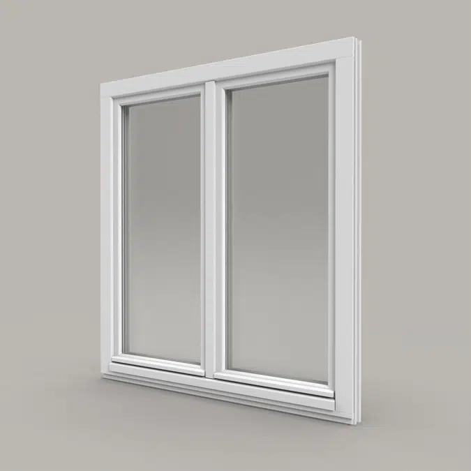 Inwards opening Wooden window with wooden profile Straight