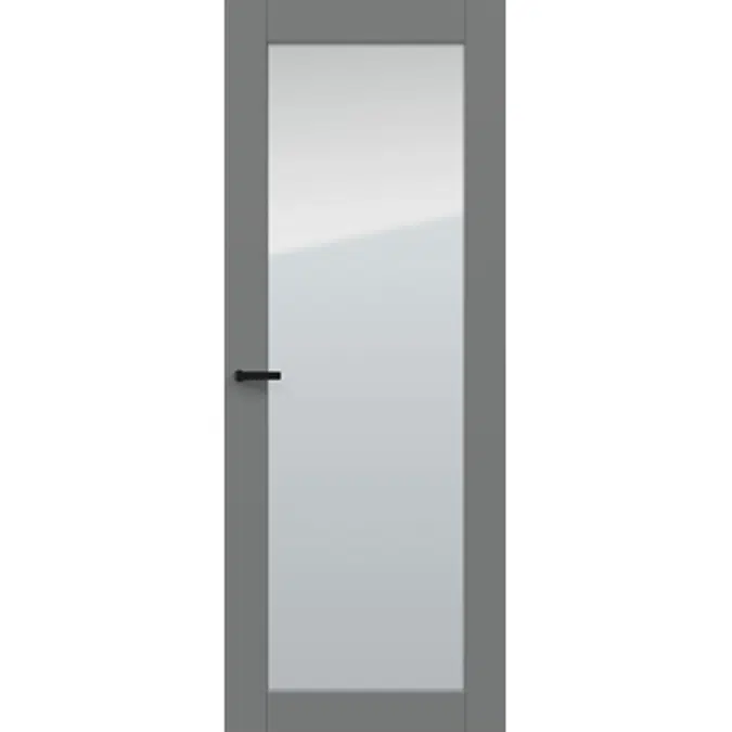 Interior door Form Design with outwards opening hidden I-frame