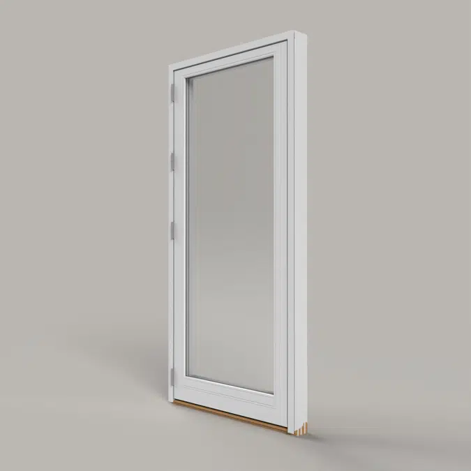 Outwards opening window Wood/Alu 