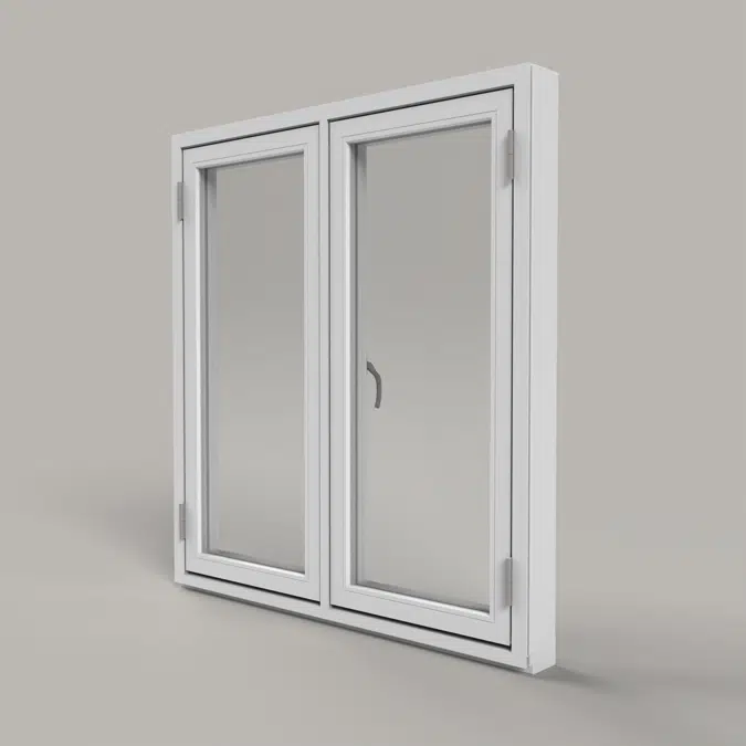 Outwards opening window Wood/Alu 