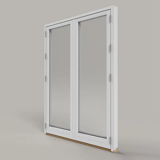 Outwards opening window Wood/Alu 