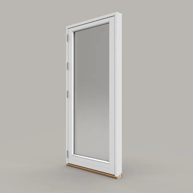 Outwards opening wooden window