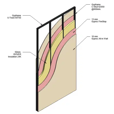 imazhi i Gyproc - Wall Systems 2hr. Fire rated (STC 57) - All-in Wall board