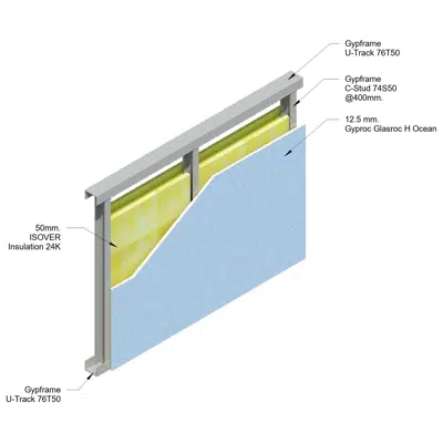 Зображення для Gyproc - Wall Systems 1hr. Fire rated (STC 44) Wet area