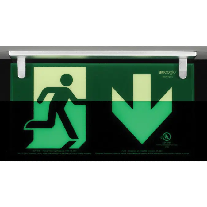 RM Architectural Series Exit Signs - 75 Ft. Rated Visibility