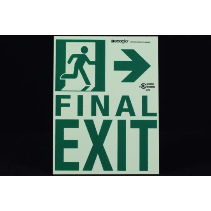 RAF2128 Luminous Final Exit Sign