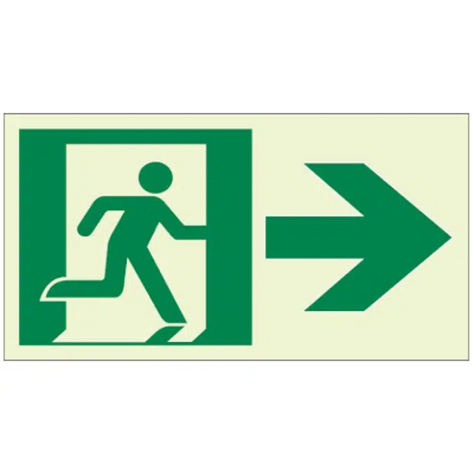 BIM objects - Free download! RA02012 Luminous Directional Exit Sign ...