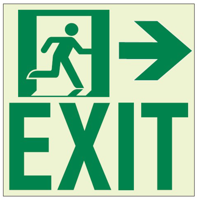 kuva kohteelle RAE2122 Luminous Intermediate Door Exit Sign