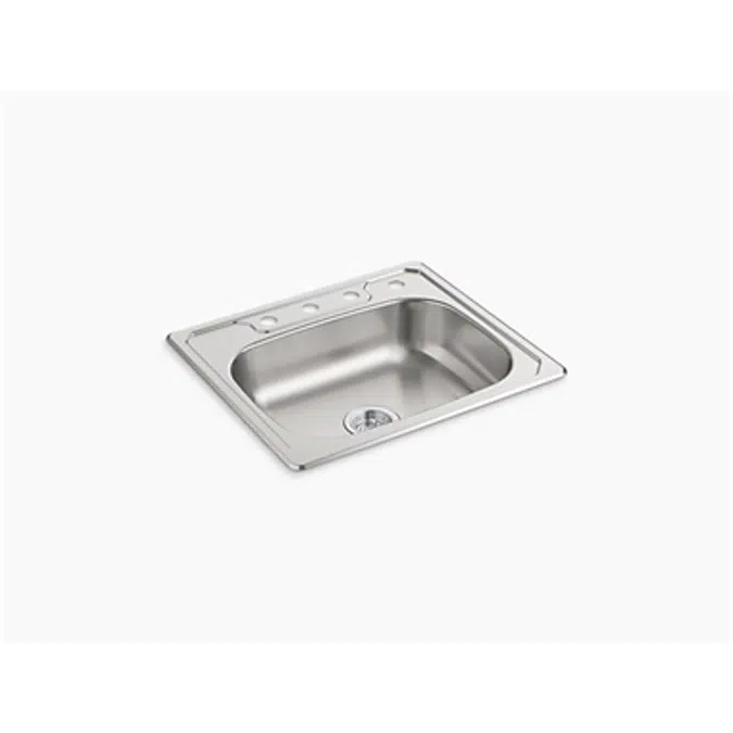 McAllister ® Top-Mount Single-Bowl Kitchen Sink, 25" x 22" x 6" 