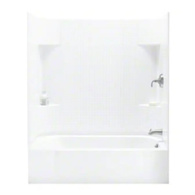 Accord®, Series 7114, 60" x 30" x 72" Tile Bath/Shower - Right-Hand Drain