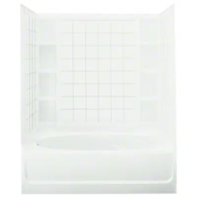 Ensemble™, Series 7111, 60" x 42" x 72" Tile Bath/Shower - Left-Hand Drain图像