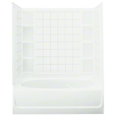 Image for Ensemble™, Series 7111, 60" x 42" x 72" Tile Bath/Shower - Left-Hand Drain