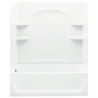 Image for Ensemble™, Series 7122, 60" x 32" x 74" Curve Bath/Shower - Left-Hand Drain