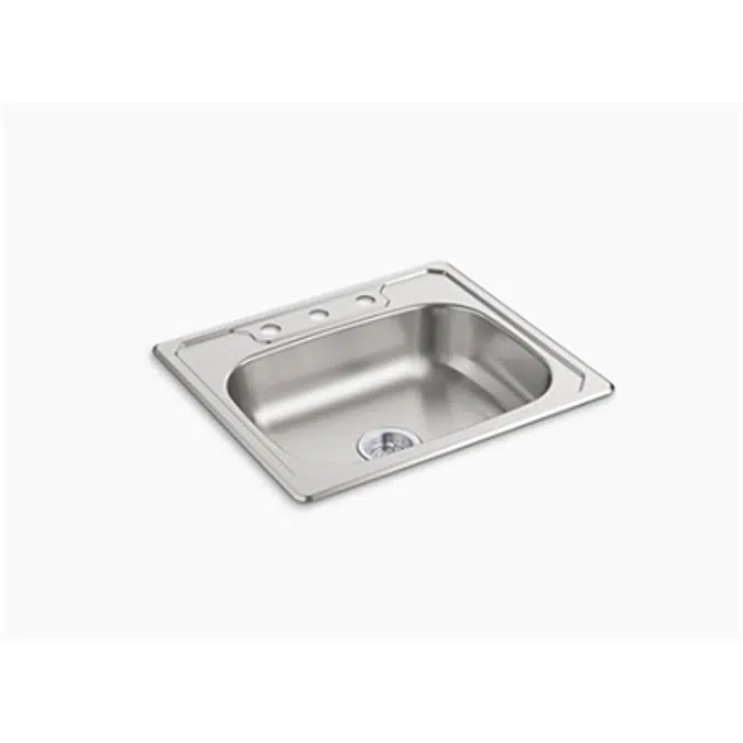 Middleton ® Top-Mount Single-Bowl Kitchen Sink, 25" x 22" x 6" 