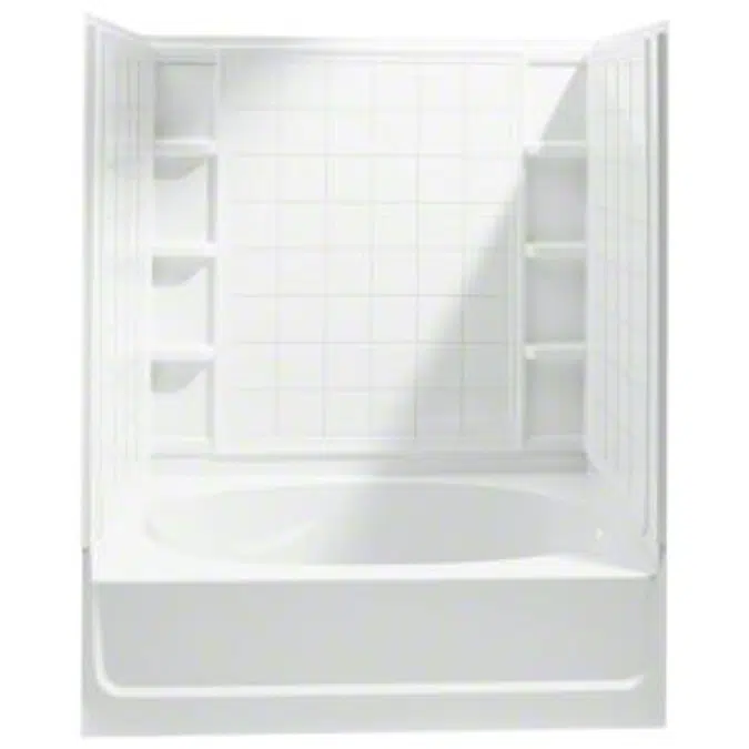 Ensemble™, Series 7110, 60" x 36" x 72" Tile Bath/Shower - Right-Hand Drain