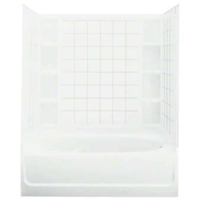 Ensemble™, Series 7111, 60" x 42" x 72" Tile Bath/Shower - Right-Hand Drain