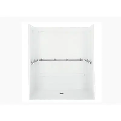 รูปภาพสำหรับ Roll-In Shower Series 6206, 63-1/4" x 39-3/8" x 72" Shower Stall With Grab Bars 