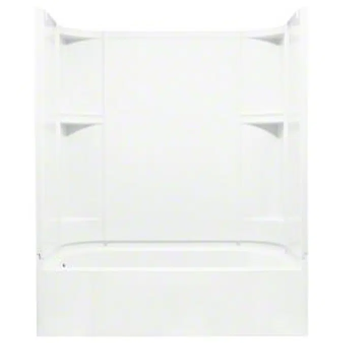 Accord® Series 7124, 60" x 30" x 72" Smooth Bath/Shower - Left-Hand Drain