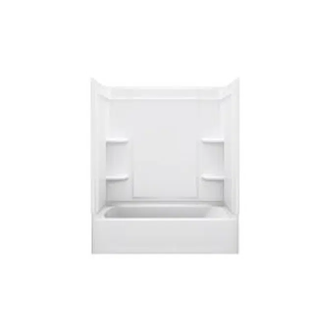 Ensemble™ Medley™, Series 7132, 60" x 32" x 75" Above Floor Drain Bath/Shower with Left-hand Drain