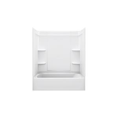 Image for Ensemble™ Medley™, Series 7132, 60" x 32" x 75" Above Floor Drain Bath/Shower with Left-hand Drain
